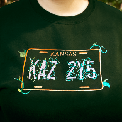 The Hunters’ Embroidered License Plate Sweatshirt
